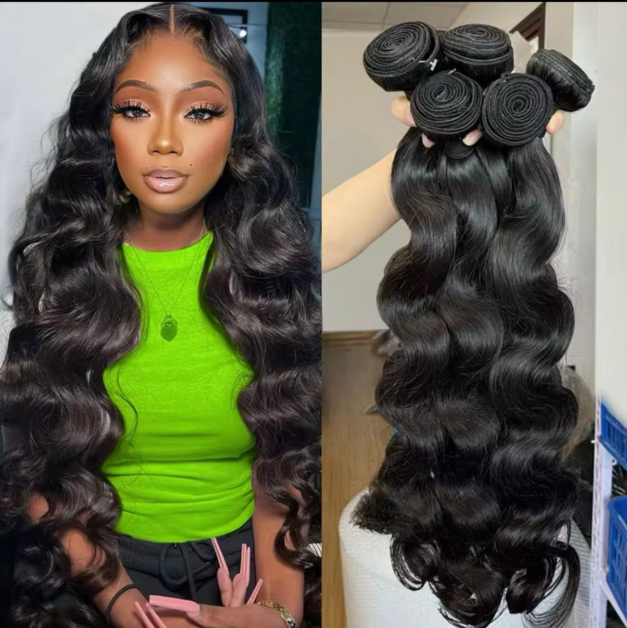 100% Human hair bundles 30”